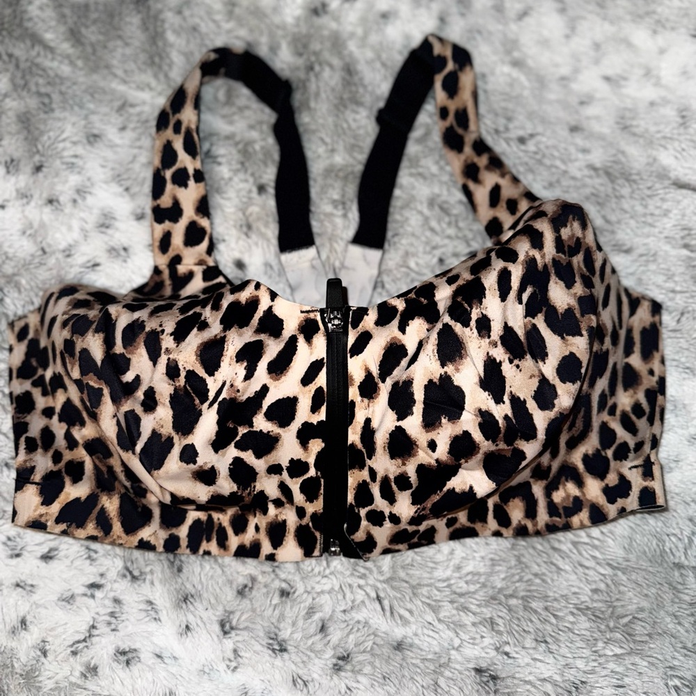 Victoria's Secret Leopard Print Bra with Black Accents